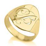 initial rings - 24k Gold Plated Rings / Gold Rings