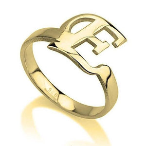 Monogram Halo Ring - 24k Gold Plated Rings / Gold Rings