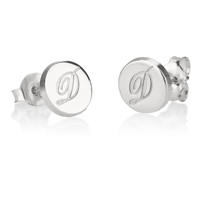 Engraved Initial Studs