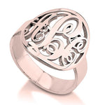 monogram ring - Rose Gold Rings