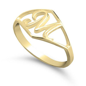 gold initial ring - 24k Gold Plated Rings / Gold Rings