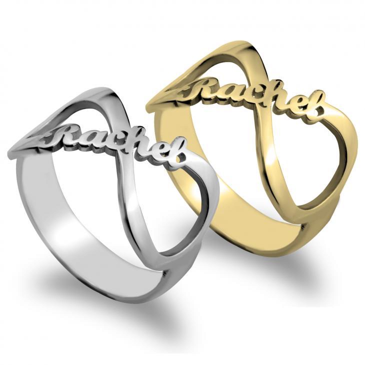 Custom Namesake Forever Yours Infinity Symbol Ring Personalized Name