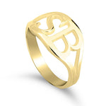 gold initial ring