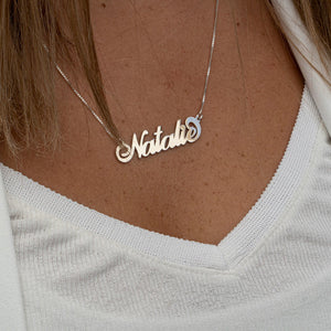 Custom Carrie Namesake Necklace with Cursive Font