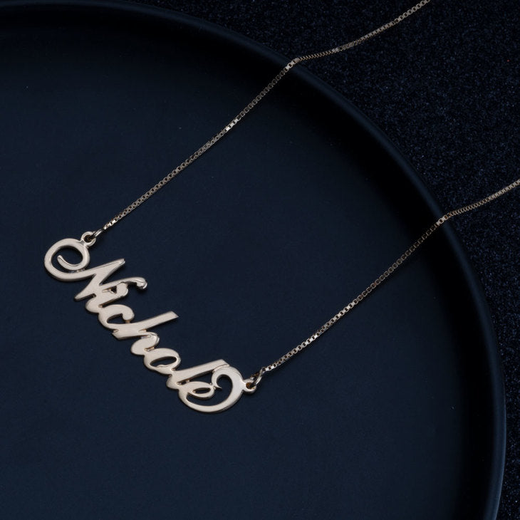 Custom Carrie Namesake Necklace with Cursive Font